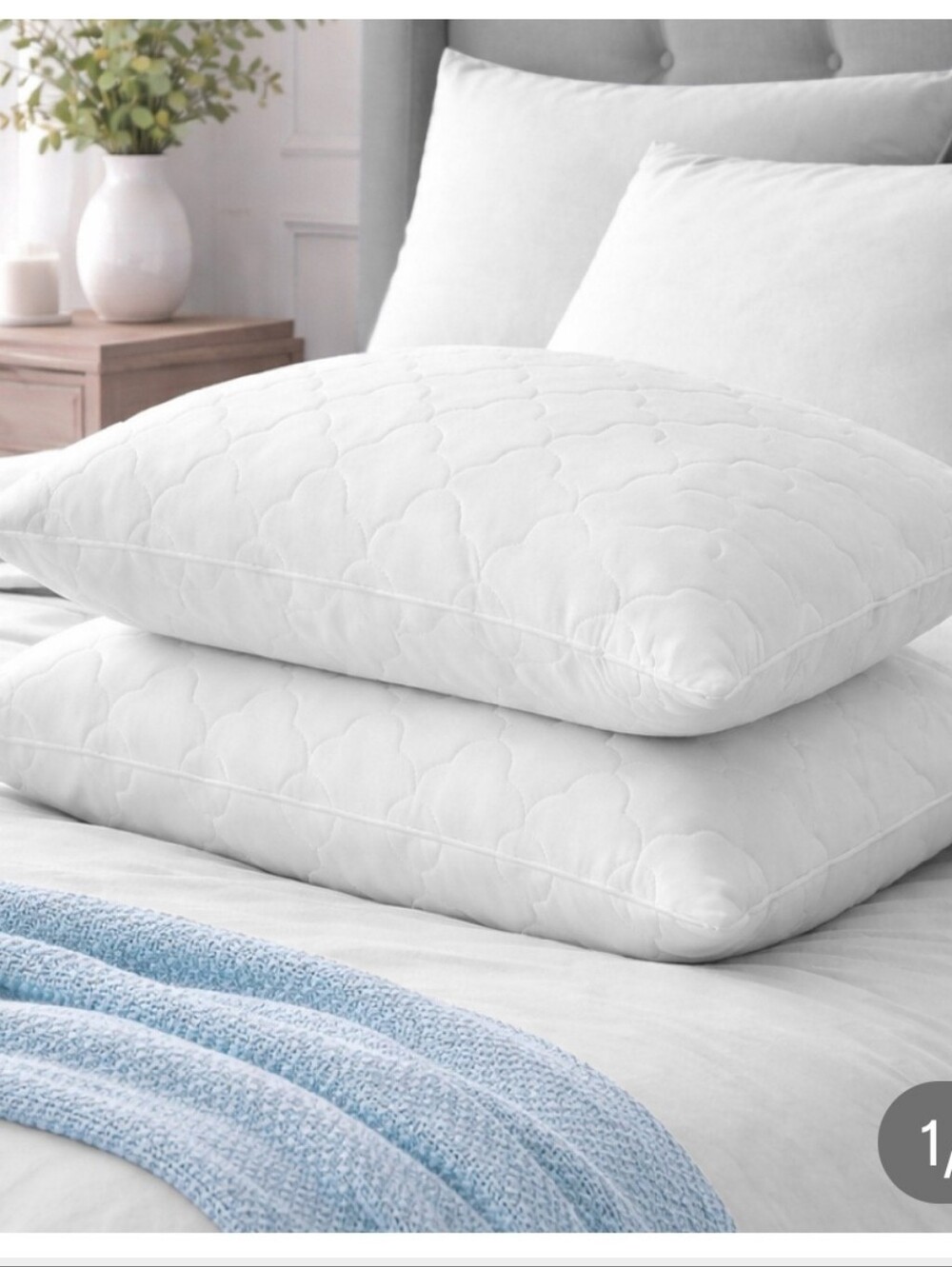 (6)Charisma Quilted Cooling Bed Pillow